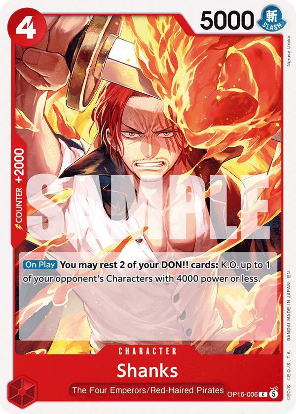 One Piece Card Game: Shanks card image