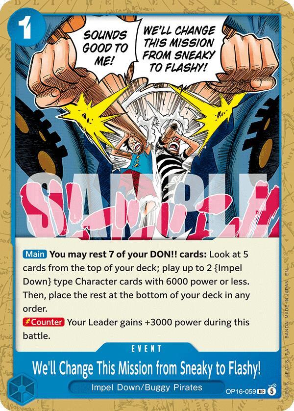 One Piece Card Game: We'll Change This Mission from Sneaky to Flashy! card image