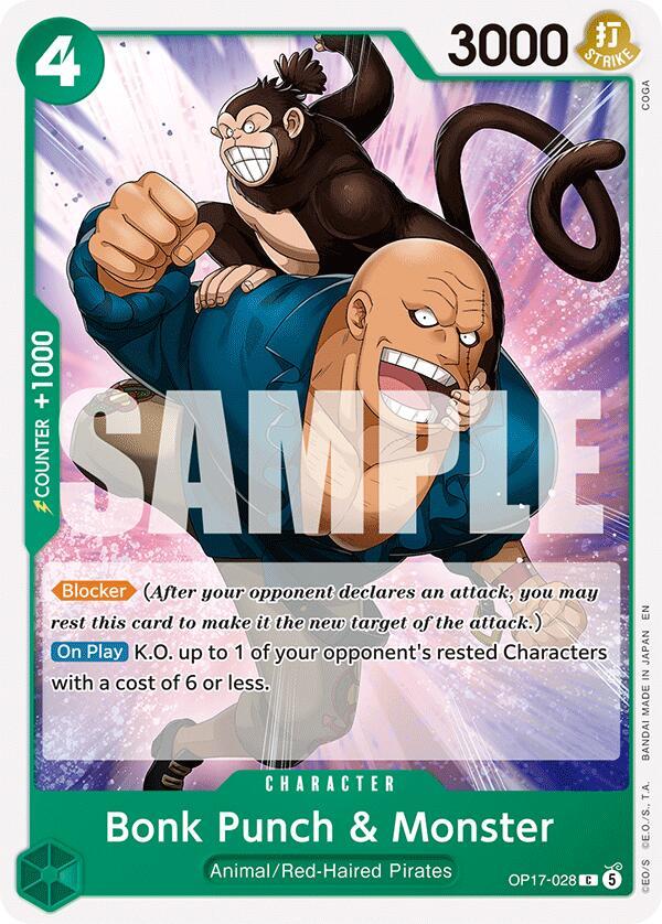 One Piece Card Game: Bonk Punch & Monster card image