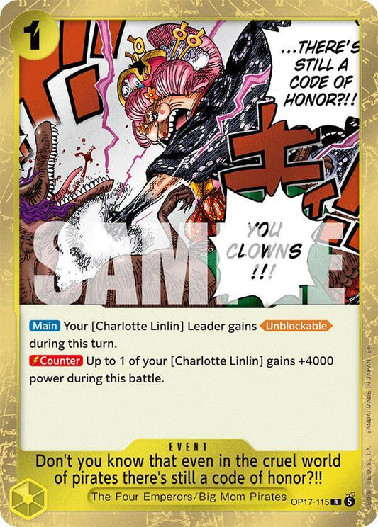 One Piece Card Game: Don't you know that even in the cruel world of pirates there's still a code of honor?!! card image