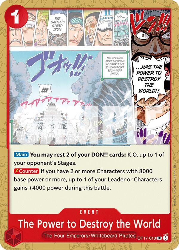 One Piece Card Game: The Power to Destroy the World card image