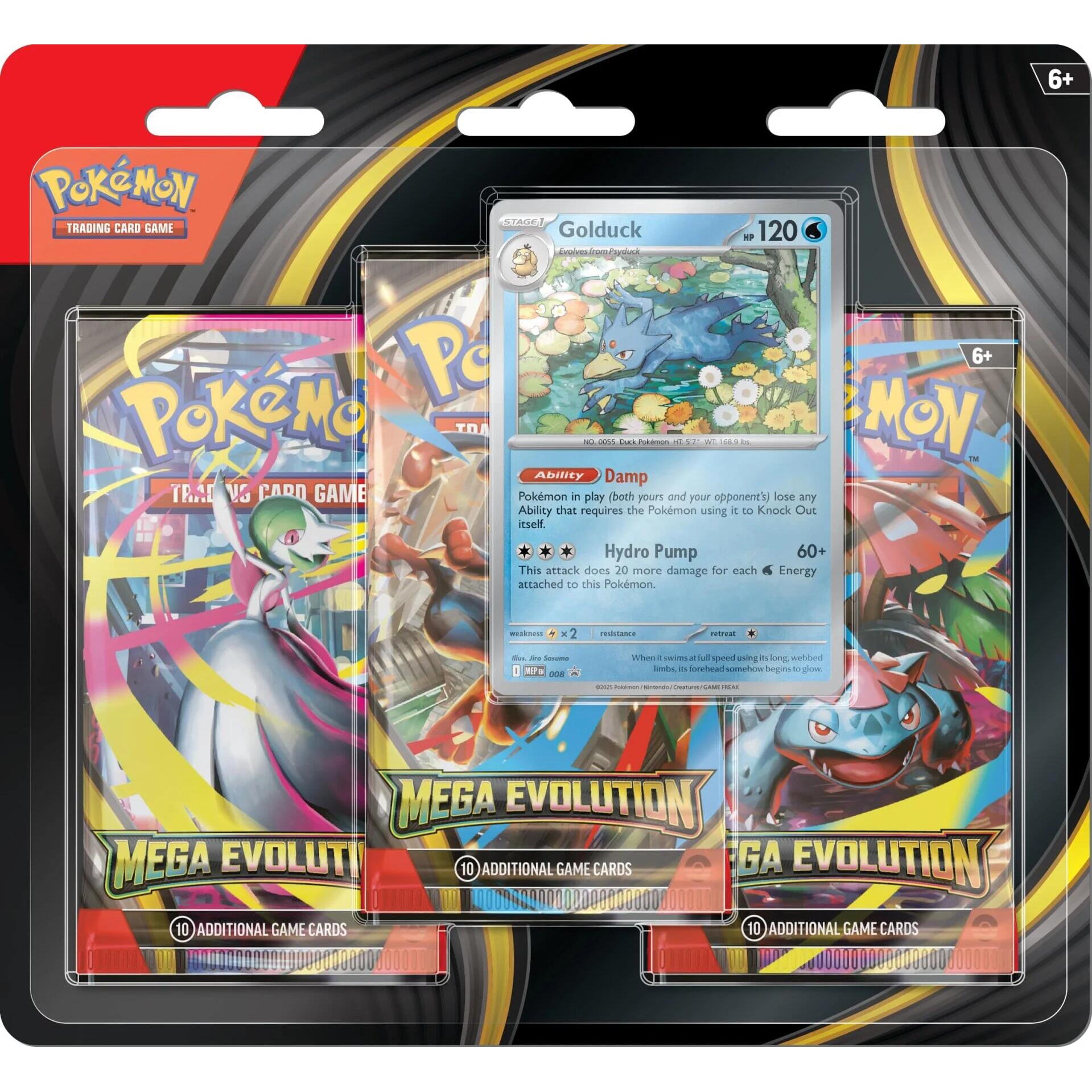 Pokemon: Mega Evolution 3 Pack Blister [Golduck] image