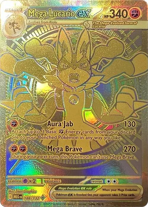 Pokemon: Mega Lucario ex - 188/132 card image