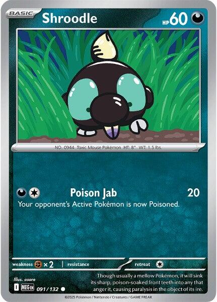 Pokemon: Shroodle - 091/132 card image