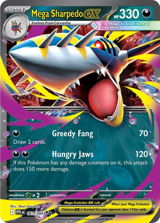 Pokemon: Mega Sharpedo ex - 061/094 card image