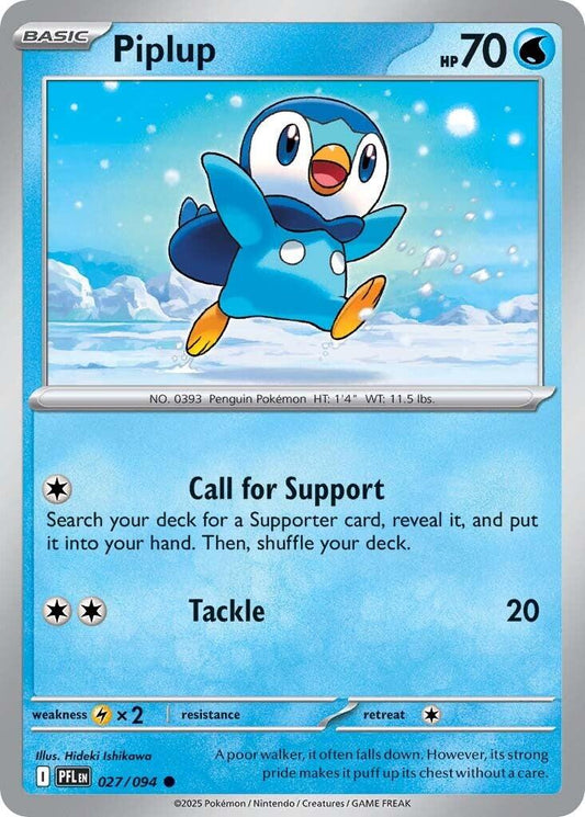 Pokemon: Piplup - 027/094 card image