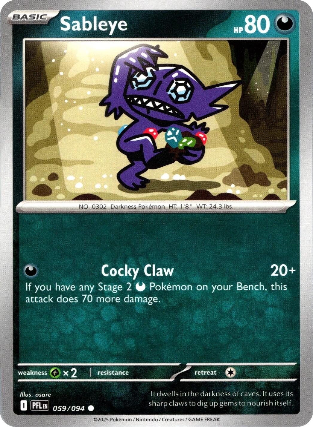 Pokemon: Sableye card image