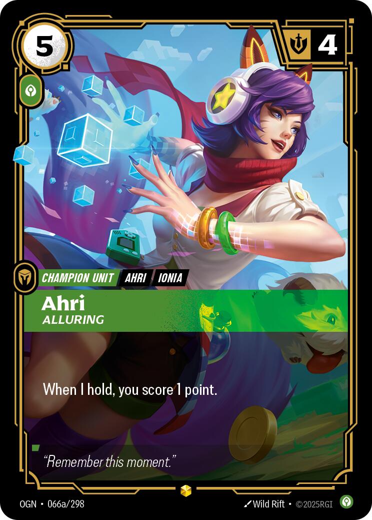 Riftbound: League of Legends Trading Card Game: Ahri - Alluring (Alternate Art) card image