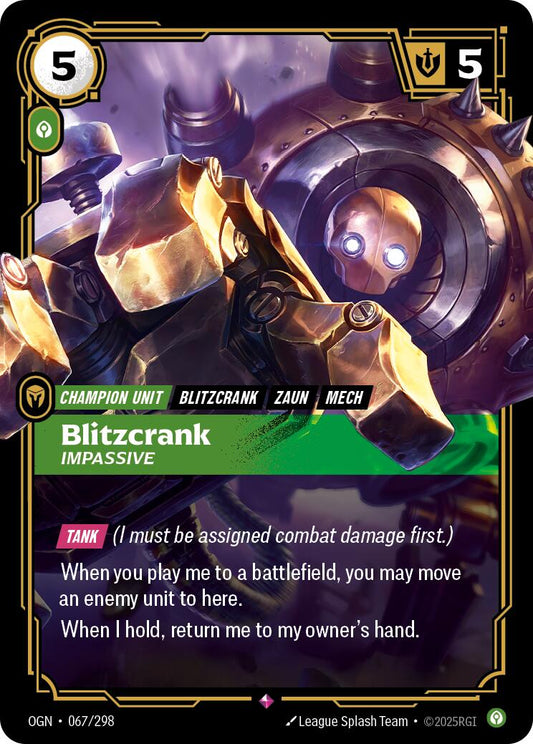 Riftbound: League of Legends Trading Card Game: Blitzcrank - Impassive card image