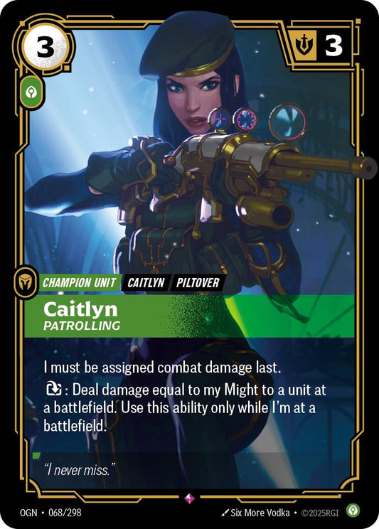 Riftbound: League of Legends Trading Card Game: Caitlyn - Patrolling card image