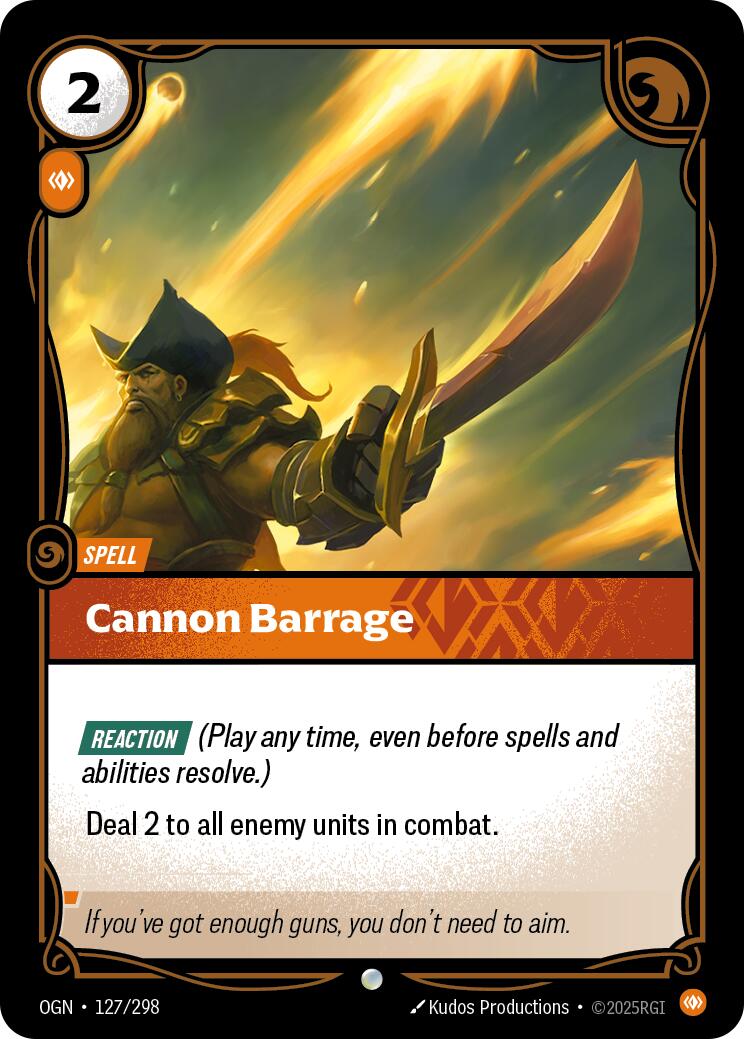 Riftbound: League of Legends Trading Card Game: Cannon Barrage card image