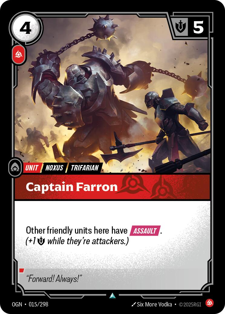 Riftbound: League of Legends Trading Card Game: Captain Farron card image