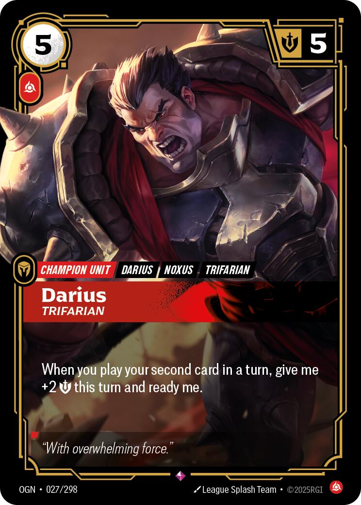 Riftbound: League of Legends Trading Card Game: Darius - Trifarian card image