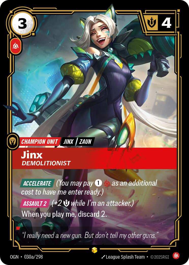 Riftbound: League of Legends Trading Card Game: Jinx - Demolitionist (Alternate Art) card image