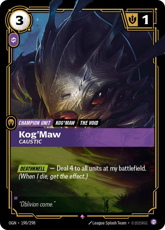 Riftbound: League of Legends Trading Card Game: Kog'Maw - Caustic card image