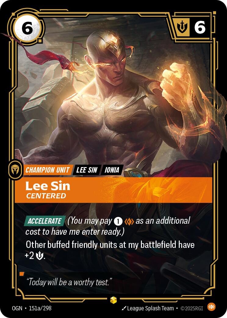 Riftbound: League of Legends Trading Card Game: Lee Sin - Centered (Alternate Art) card image