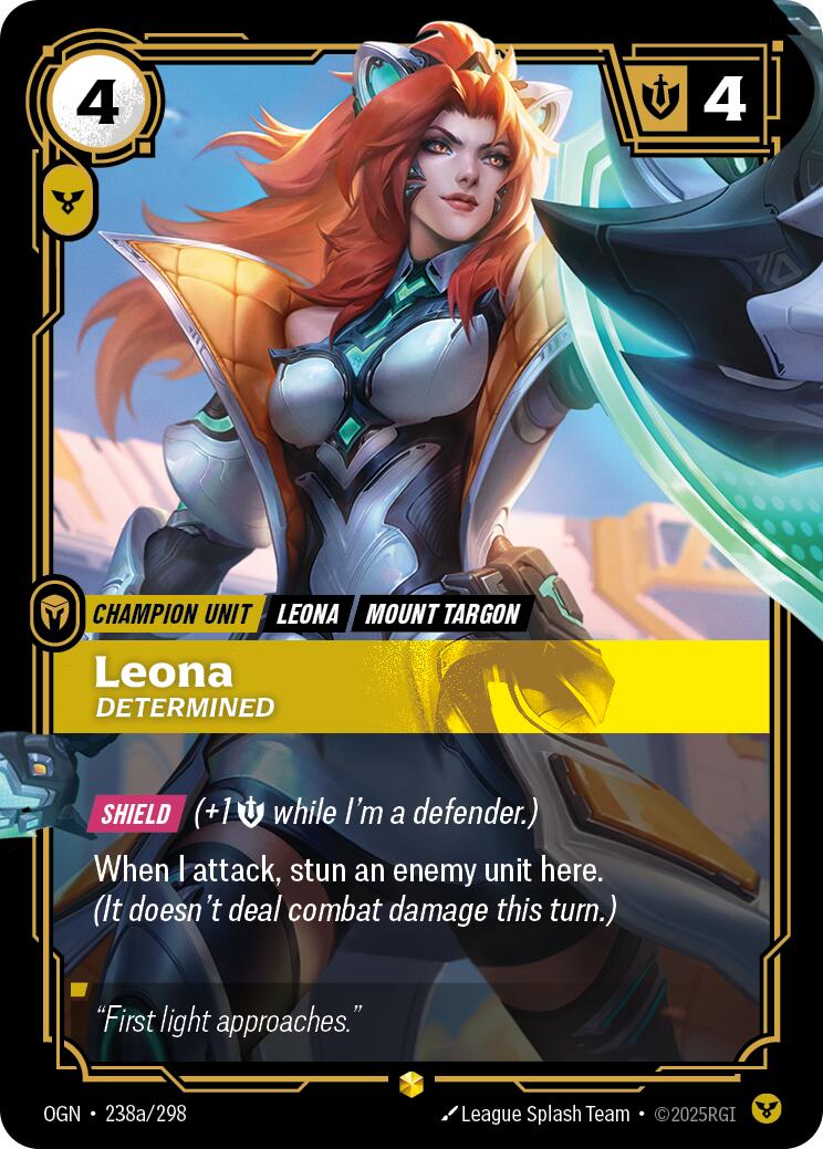 Riftbound: League of Legends Trading Card Game: Leona - Determined (Alternate Art) card image