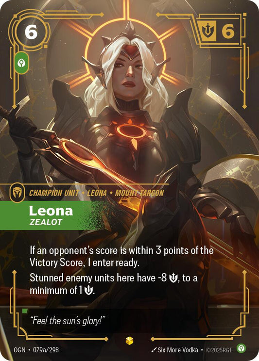 Riftbound: League of Legends Trading Card Game: Leona - Zealot (Alternate Art) card image