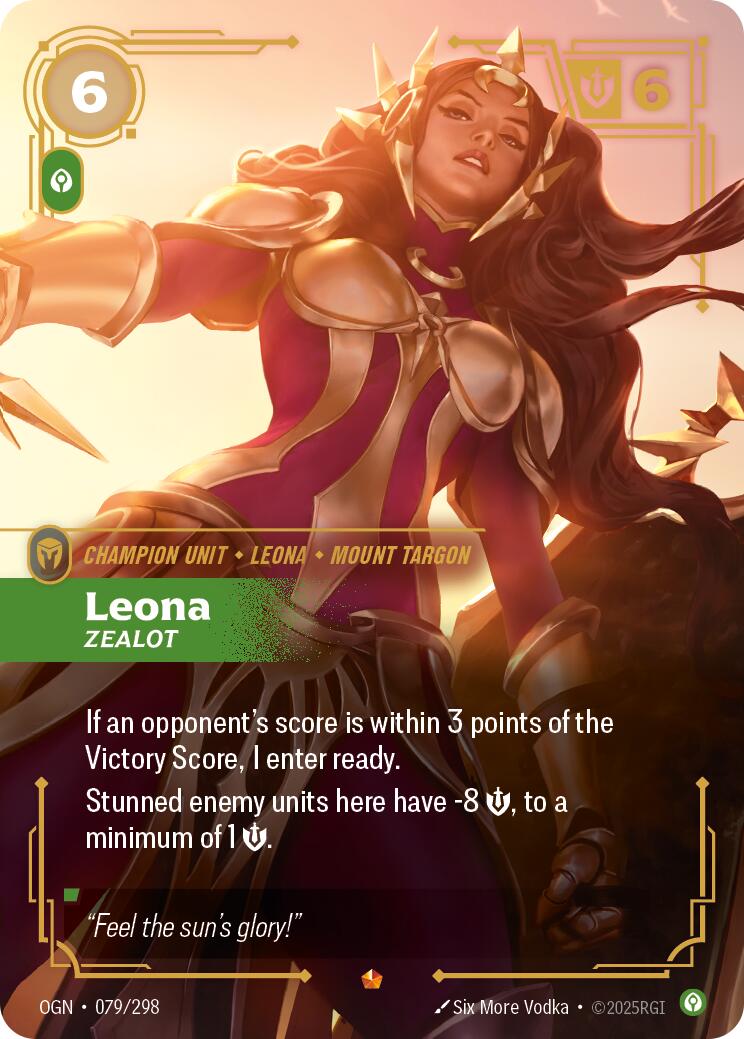 Riftbound: League of Legends Trading Card Game: Leona - Zealot card image