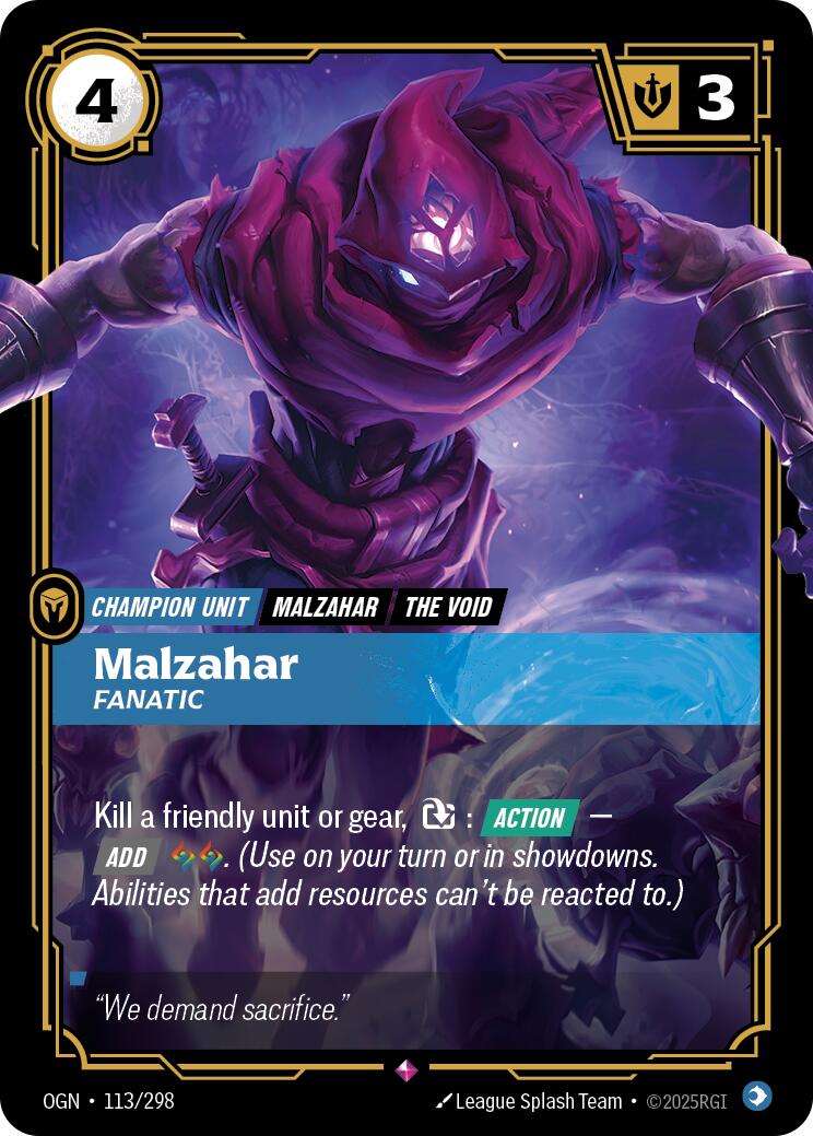 Riftbound: League of Legends Trading Card Game: Malzahar - Fanatic card image