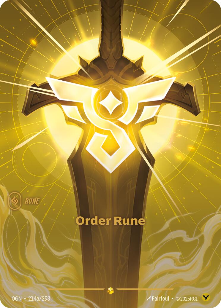 Riftbound: League of Legends Trading Card Game: Order Rune (Alternate Art) card image
