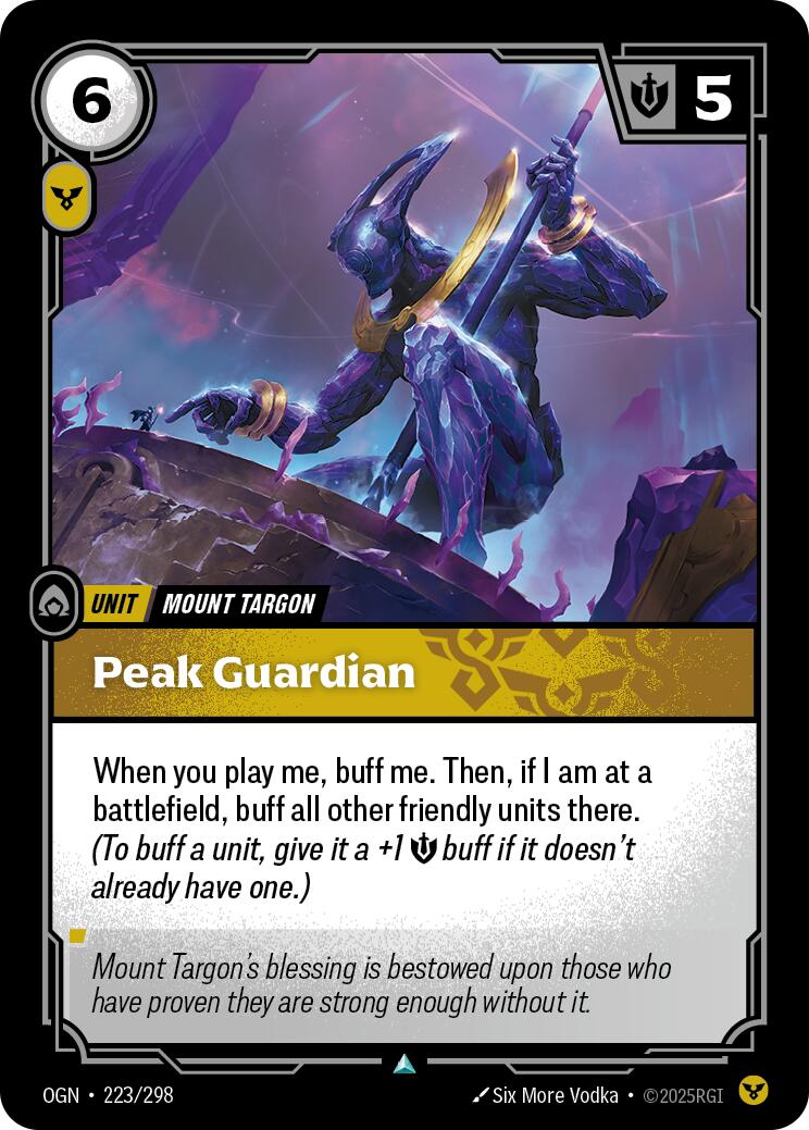 Riftbound: League of Legends Trading Card Game: Peak Guardian card image