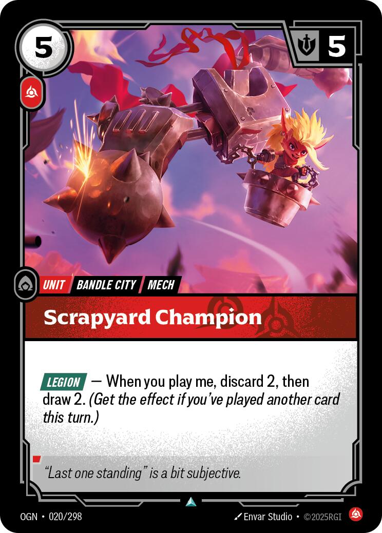 Riftbound: League of Legends Trading Card Game: Scrapyard Champion card image