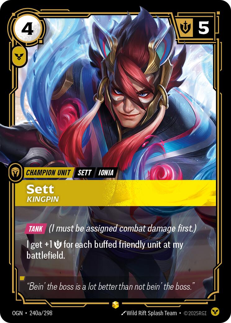 Riftbound: League of Legends Trading Card Game: Sett - Kingpin (Alternate Art) card image