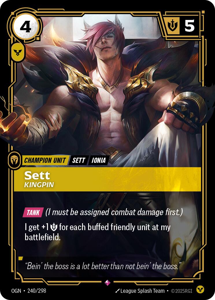 Riftbound: League of Legends Trading Card Game: Sett - Kingpin card image