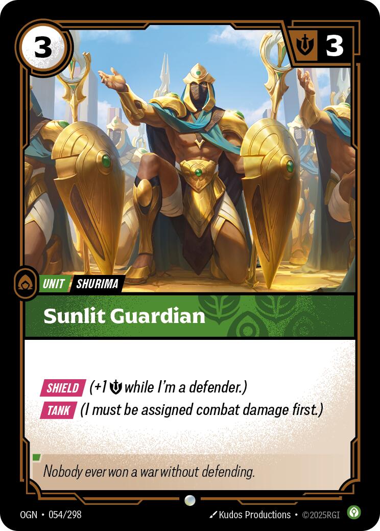 Riftbound: League of Legends Trading Card Game: Sunlit Guardian card image