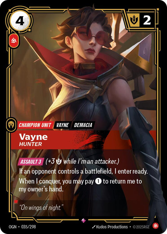 Riftbound: League of Legends Trading Card Game: Vayne - Hunter card image