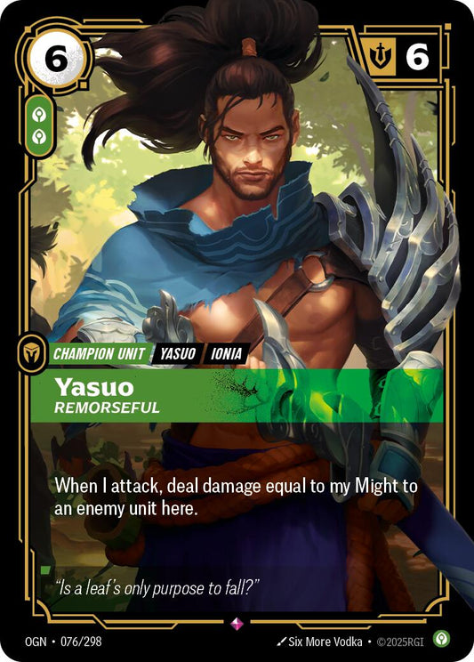 Riftbound: League of Legends Trading Card Game: Yasuo - Remorseful card image