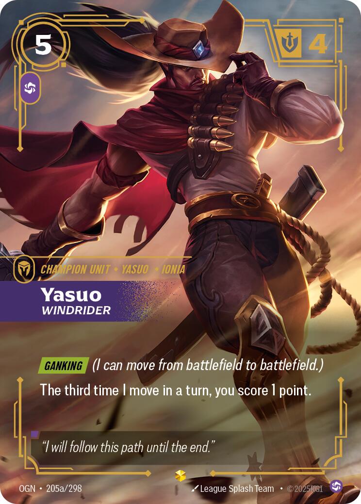 Riftbound: League of Legends Trading Card Game: Yasuo - Windrider (Alternate Art) card image