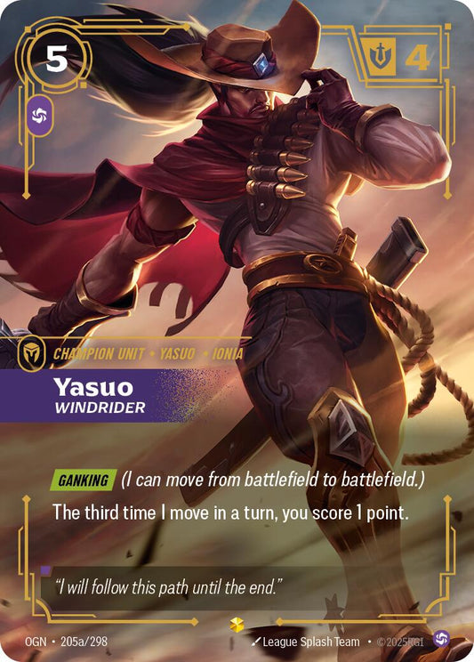 Riftbound: League of Legends Trading Card Game: Yasuo - Windrider (Alternate Art) card image
