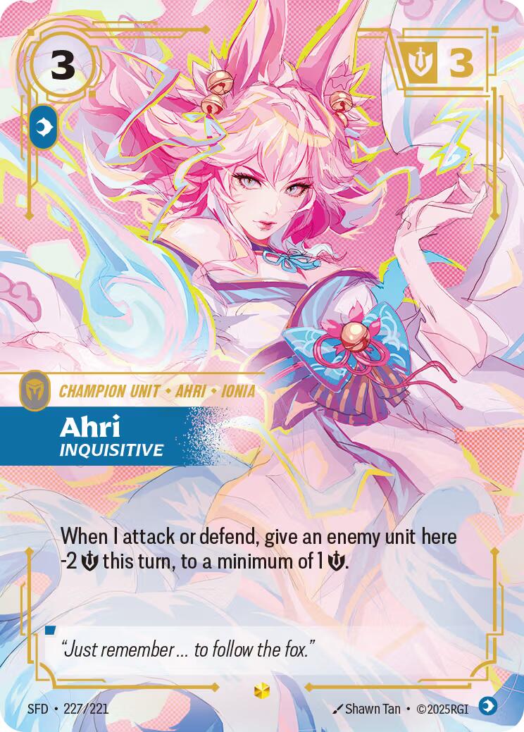 Riftbound: League of Legends Trading Card Game: Ahri - Inquisitive (Overnumbered) card image