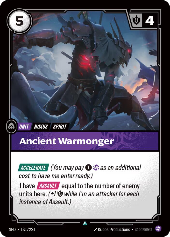 Riftbound: League of Legends Trading Card Game: Ancient Warmonger card image
