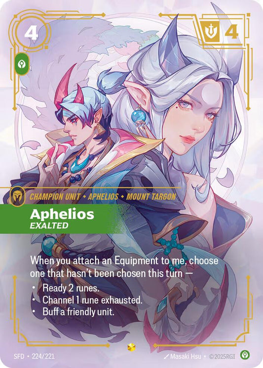Riftbound: League of Legends Trading Card Game: Aphelios - Exalted (Overnumbered) card image