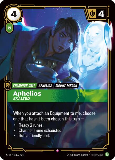 Riftbound: League of Legends Trading Card Game: Aphelios - Exalted card image