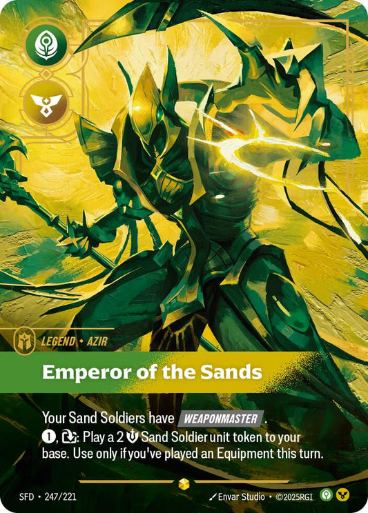 Riftbound: League of Legends Trading Card Game: Azir - Emperor of the Sands (Overnumbered) card image
