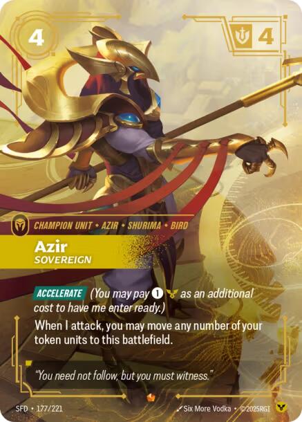Riftbound: League of Legends Trading Card Game: Azir - Sovereign card image