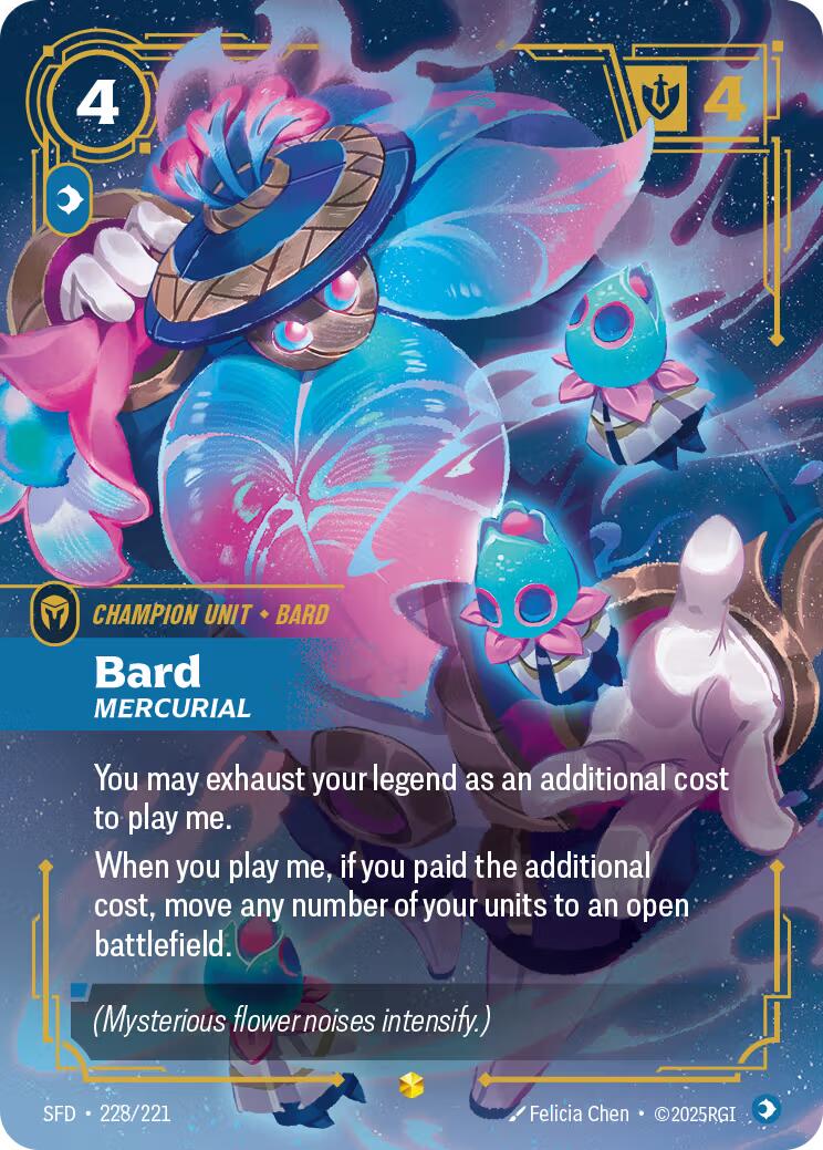 Riftbound: League of Legends Trading Card Game: Bard - Mercurial (Overnumbered) card image