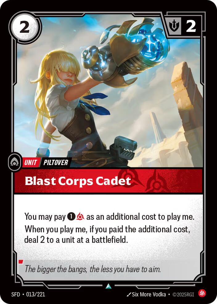 Riftbound: League of Legends Trading Card Game: Blast Corps Cadet card image