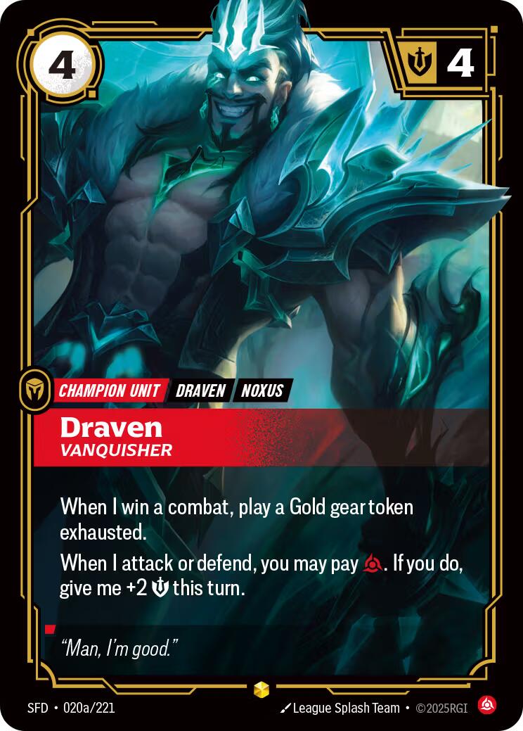 Riftbound: League of Legends Trading Card Game: Draven - Vanquisher (Alternate Art) card image