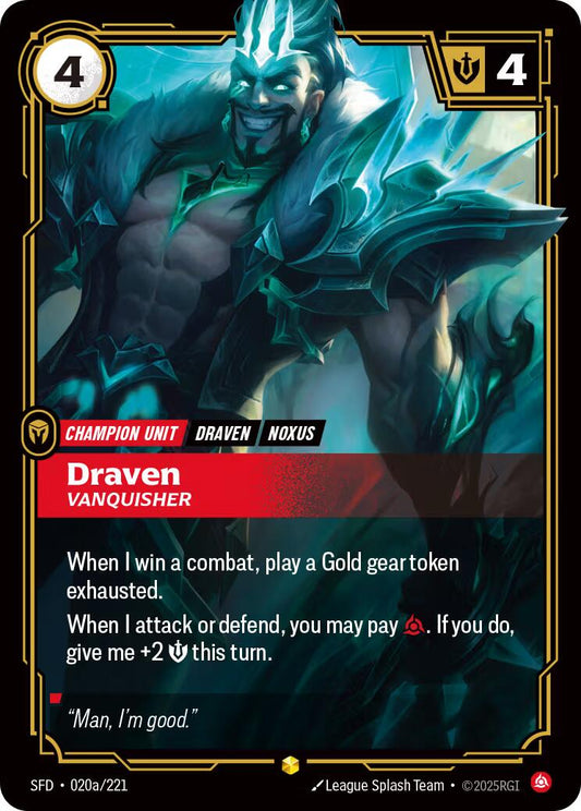 Riftbound: League of Legends Trading Card Game: Draven - Vanquisher (Alternate Art) card image