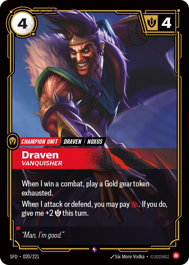 Riftbound: League of Legends Trading Card Game: Draven - Vanquisher card image