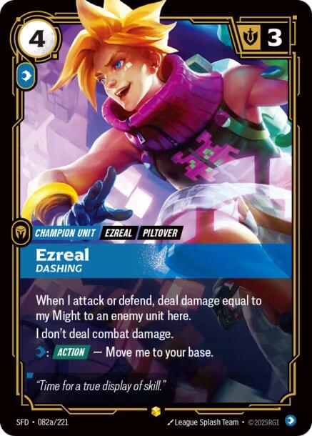 Riftbound: League of Legends Trading Card Game: Ezreal - Dashing (Alternate Art) card image
