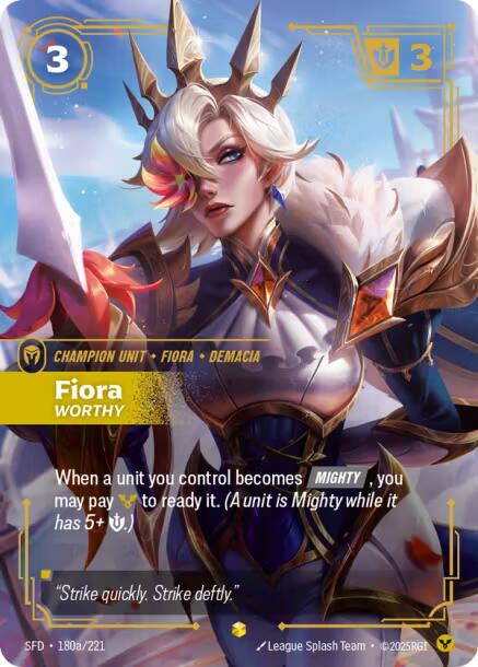 Riftbound: League of Legends Trading Card Game: Fiora - Worthy (Alternate Art) card image