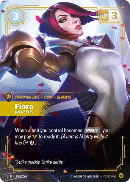 Riftbound: League of Legends Trading Card Game: Fiora - Worthy card image