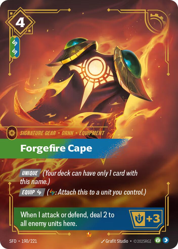 Riftbound: League of Legends Trading Card Game: Forgefire Cape card image