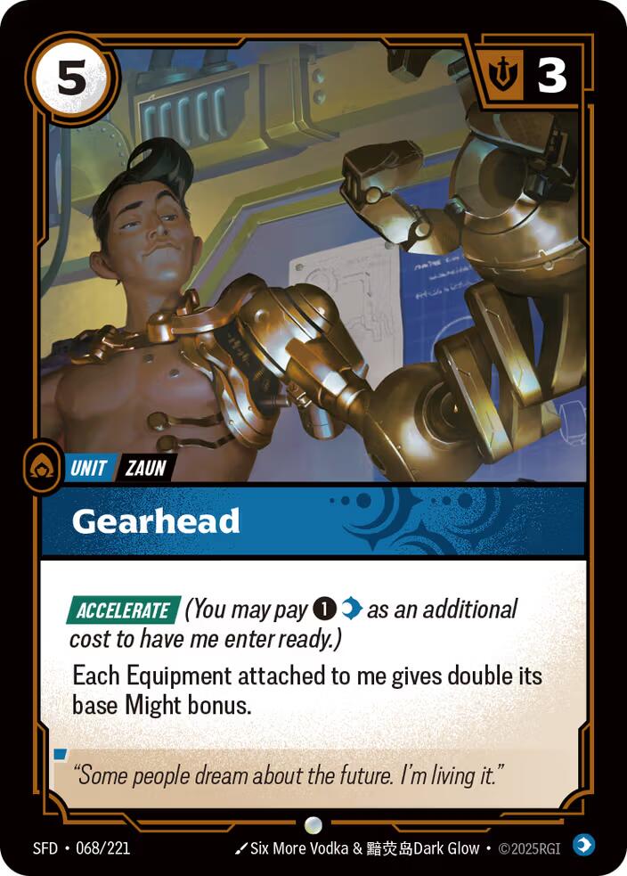 Riftbound: League of Legends Trading Card Game: Gearhead card image